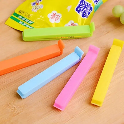 10PCS Colorful Food Clips Snack Bags Sealing Clamps Wear-resistant Sealer Fresh Bread Condiments Storing Clamp Kitchenware