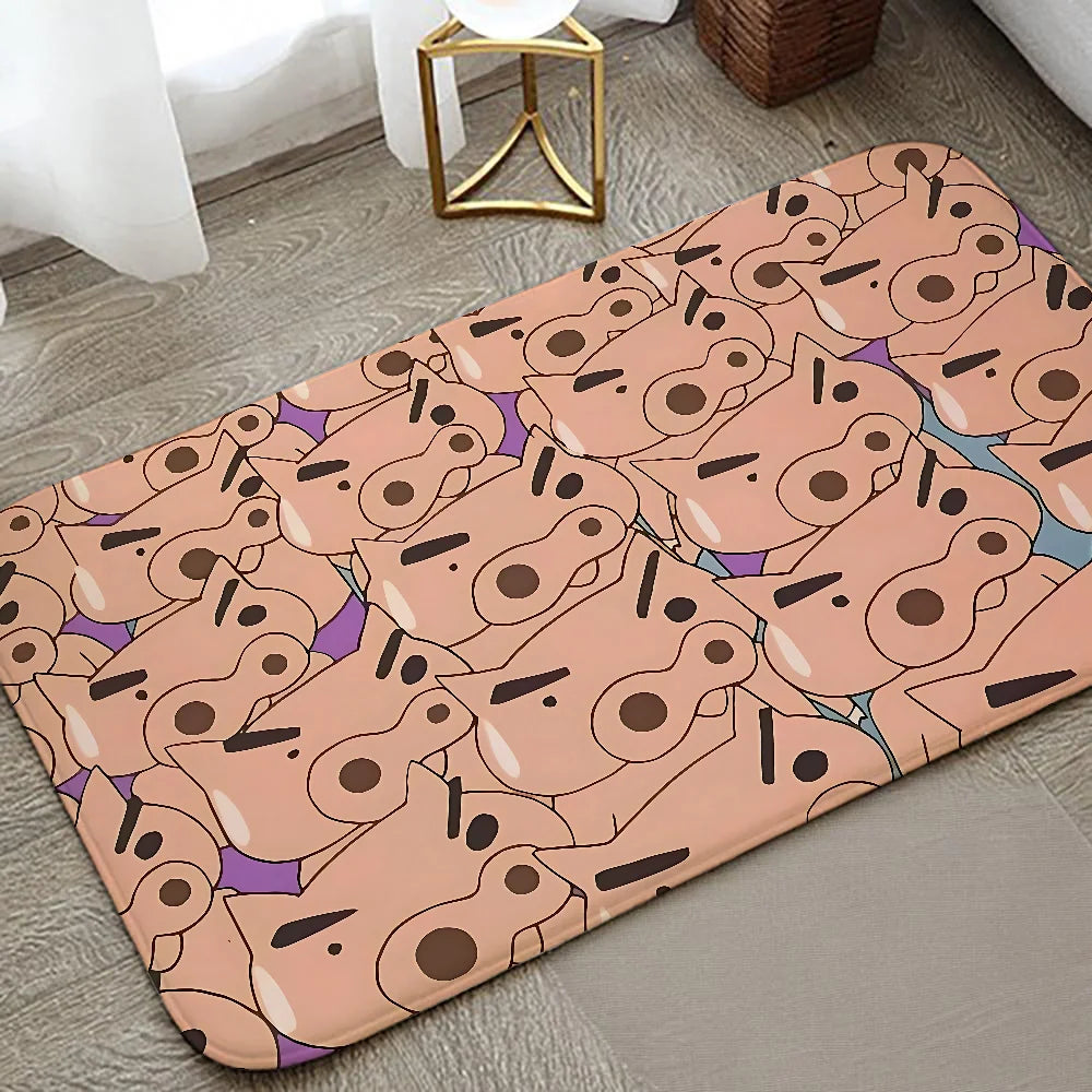 B-Buriburi-zaemon Floor Mat Graphic Printed Flannel Doormats For Bathroom Kitchen Entrance Carpet Home Decor