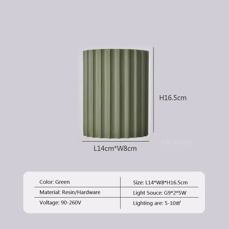 Macaron LED Wall Lamp Resin Home Decor Fixtures Wall Light Luxury Home Decor Wall Sconce For Living Room Bedside Hallway Lamp