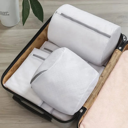1/2pcs Versatile Shoe Washing Bag Durable Mesh Laundry Bag for Sneakers Running Shoes Socks Bras with Zipper Closure