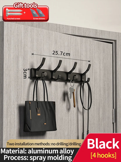 Punch-free Door Behind Hook Storage Wall Hanging Clothes Hanger Coat Hook no drill Hanger Bedroom Organizer Storage Kitchen Acce