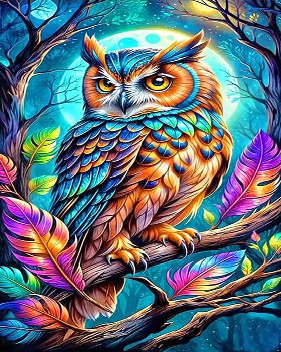 HUACAN Owl Animal Painting By Numbers On Canvas Flower Coloring On Canvas By Adult Pictures Drawing Art Kits Home Decor Gift