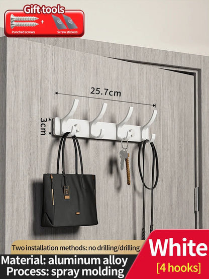 Punch-free Door Behind Hook Storage Wall Hanging Clothes Hanger Coat Hook no drill Hanger Bedroom Organizer Storage Kitchen Acce