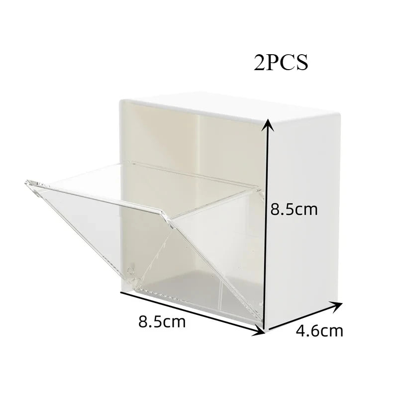 Household Supplies Plastic Wall Shelf Bathroom Organizer Makeup Cotton Swabs Makeup Case for Small Things Storage Jewelry Boxes