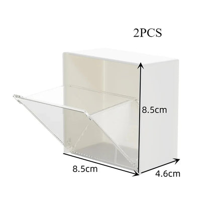 Household Supplies Plastic Wall Shelf Bathroom Organizer Makeup Cotton Swabs Makeup Case for Small Things Storage Jewelry Boxes