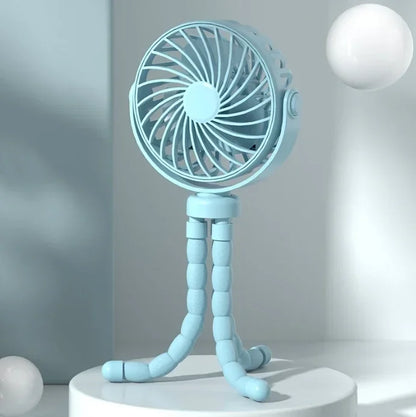 1 PCS Multi-functional Stroller Handheld Mini Fan Portable USB Charging Octopus Stand Variable Styling outdoors Folding Fan