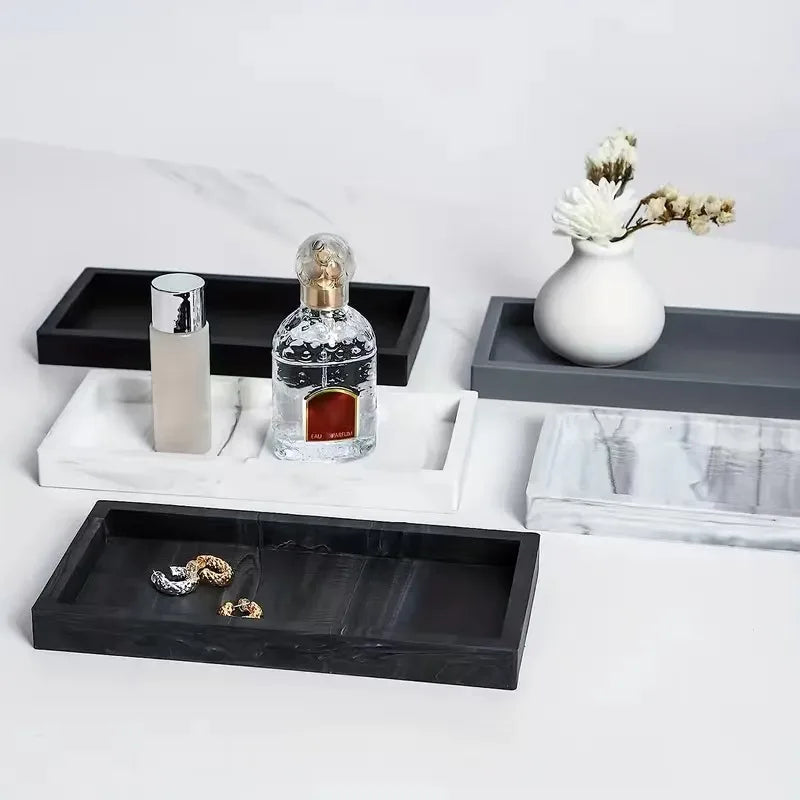 A multifunctional bathroom countertop storage tray, hand sanitizer shampoo display tray, jewelry display tray