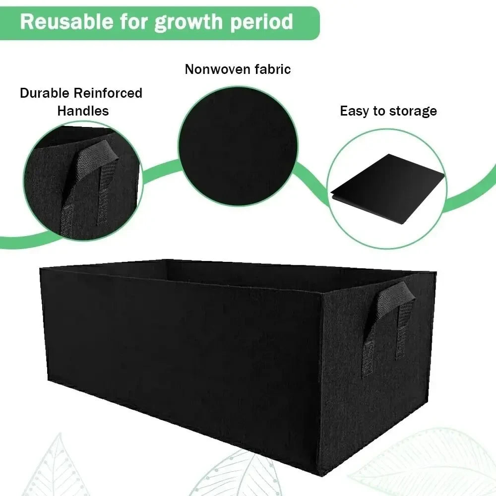 Square Felt Growing Bucket Plant Growth Bag Multi-Functional Vegetable Plant Non-Woven Felt Growing Bag