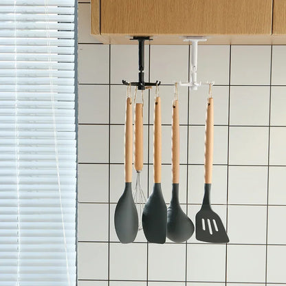 Kitchen Hook Organizer Bathroom Hanger Wall Dish Drying Rack Holder For Lid Cooking Accessories Cupboard Storage Cabinet Shelf