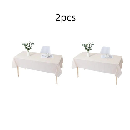 1pc Reusable Tablecloths 137x183cm BPA Free Plastic Dining Table Cover Cloth for Parties Picnic Camping Disposable Tablecloths