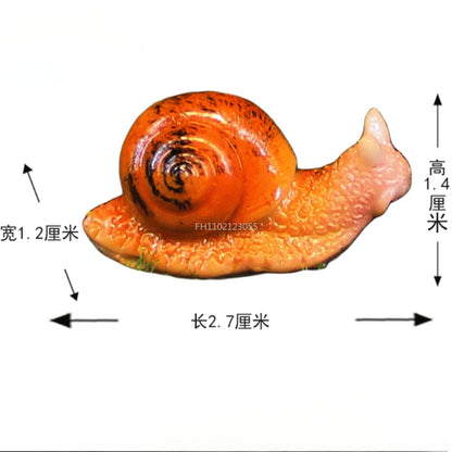 Micro Landscape Simulation Small Snail Garden Decoration Snail Ornament Snail Model Resin Craft Miniature Figurine Home Decor