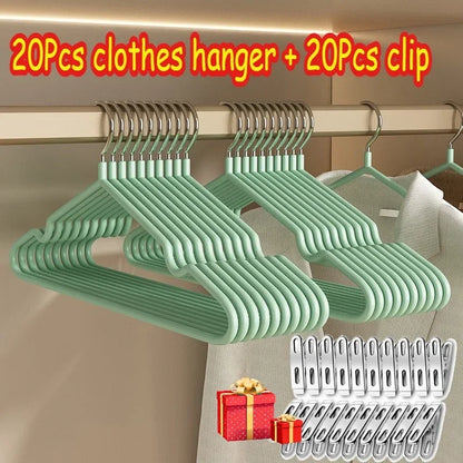 10pcs Clothes Metal Hanger Household Coat Pants Hanger Traceless No-slip Clothes Hangers Durable Strong Hangers for Organization