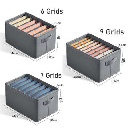 Thickened Pants Storage Box Foldable 9/7 Grids Organizer for Jeans Sweatshirt Shirt Wardrobe Organizers of Cabinets and Drawer