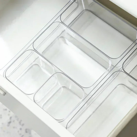 Transparent Box Storage Organizer Desk Plastic Storage Box Container Drawer Organizer Jewelry Box Makeup Organizer Boxes 2042