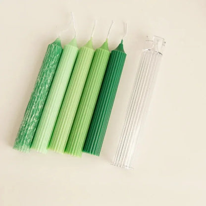 Gear Peaked Cylindrical Rod Candle Mold Diy Pinstripe Cylindrical Candle Making Supplies Acrylic Pc Plastic Mould Kit Home Decor