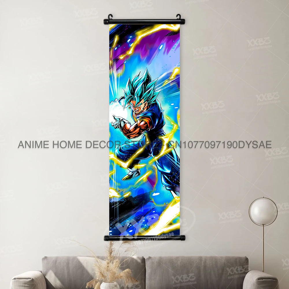 Dragon Ball Posters Anime Figures Wall Art Frieza Home Decor VegetaIII Scrolls Picture Goku Hanging Painting Son Gohan Wallpaper