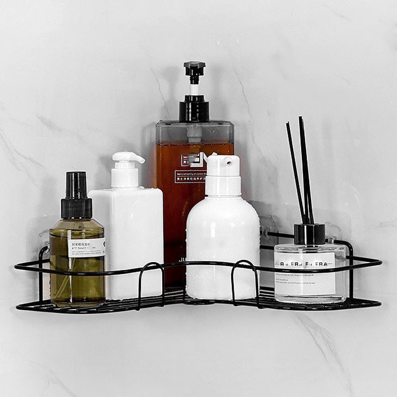 Toilet Storage Rack Bathroom Shelf No-Drill Corner Shelf Shower Wall Mounted Shelf Bracket Bathroom Accessory Organizer Shampoo