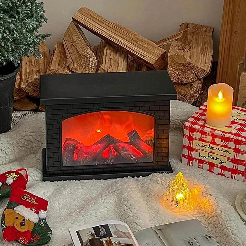 Christmas Fireplace Flame Light Charcoal Style LED Table Lights Lamp for Holiday Winter Gift Party Warm Home Decor Led Lights
