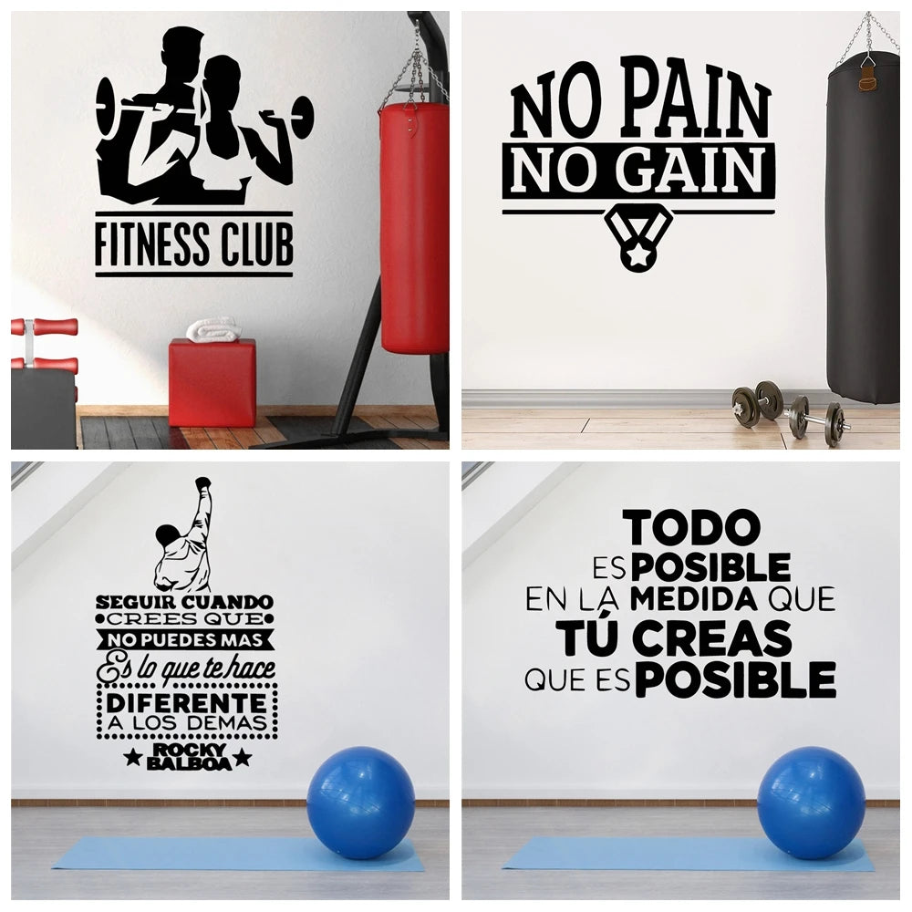 1 pc Gym New Design Wall Stickers Decorave Sticker Home Decor Living Room Bedroom Vinyl Mural Decal