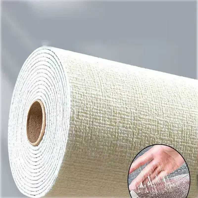 Self-Adhesive 3D Linen Foam Wall Sticker PVC Moisture-proof Wallpaper for Living Room Bedroom Bathroom dormitory Home Decoration