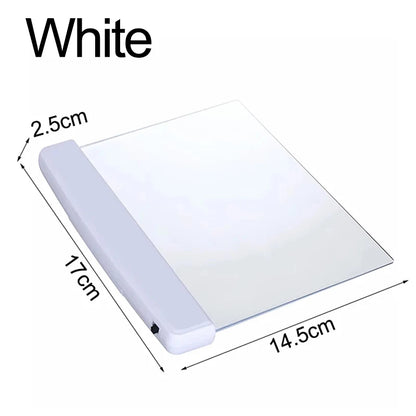 LED Book Light Eye Caring Flat Plate Panel Bookmark Light Portable Study Tools Night Vision Reading Lighting For Car Travel Bed
