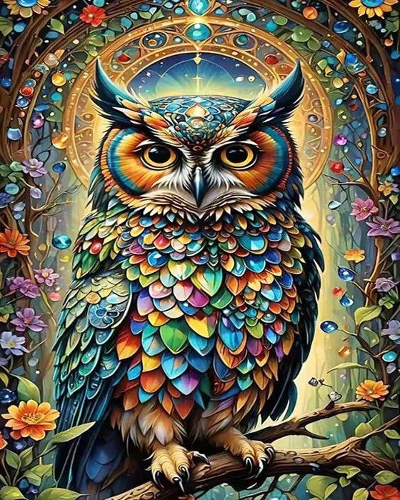 HUACAN Owl Animal Painting By Numbers On Canvas Flower Coloring On Canvas By Adult Pictures Drawing Art Kits Home Decor Gift