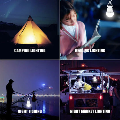3W 5W 7W USB Lamp Bulb Portable Camping Lantern Lamp LED Power Reading Book Light For Outdoor Camping Tent Emergency Lighting