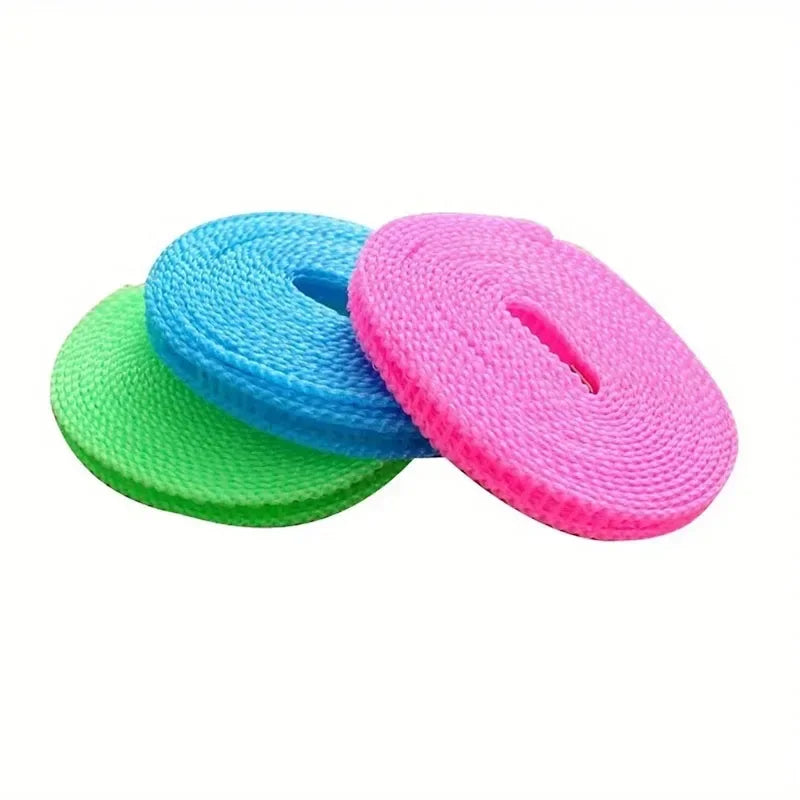 Outdoor Clothesline Nylon Non-Slip Laundry Line Rope Travel Business Windproof Clothes Cord 10 Meter Long