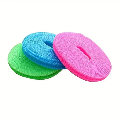 Outdoor Clothesline Nylon Non-Slip Laundry Line Rope Travel Business Windproof Clothes Cord 10 Meter Long