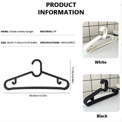 10Pcs Adult Plastics Clothes Hanging Rack Clothing Hanger Non-Slip Dry Portable Household Clothes Organizer Closet Space Saver