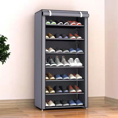 6-10 Tier Multi-Layer Shoe Cabinet with Dust-Proof Rolling Shutter Door, Easy to Assemble, Space-Saving Home Storage Cabinet, Suitable for Entryways, Hallways, Bedrooms, Living Rooms, Homes, Dormitories, Etc./Modern Decorativ