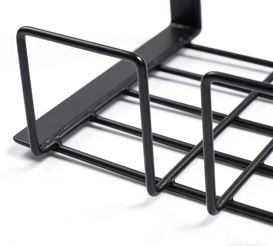 Metal under Table Storage Rack Cable Management Tray Wire Organizer for Home Office Desk No Punching Kitchen Storage Accessories