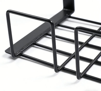 Metal under Table Storage Rack Cable Management Tray Wire Organizer for Home Office Desk No Punching Kitchen Storage Accessories