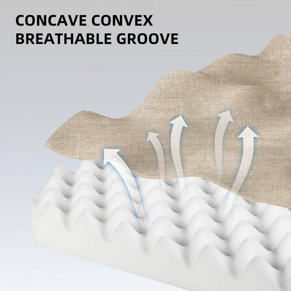 Comfortable breathable seat cushion, U-shaped design wave sponge massage cushion can relieve buttock pressure/coccyx pain