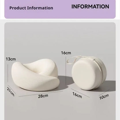 Memory Foam U Shaped Neck Pillow Travel Pillow for Airplane Car Office Nap Cervical Support with Portable Storage Box