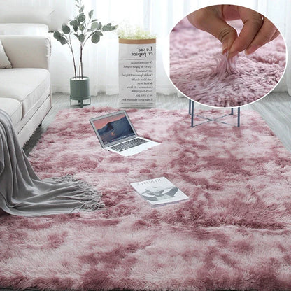 Clearance_VIKAMA Fall and Winter Tie-dye Shaggy Carpet Home Living Room Bedroom Sofa Cushion Coffee Table Cushion Bedside Rug Ca