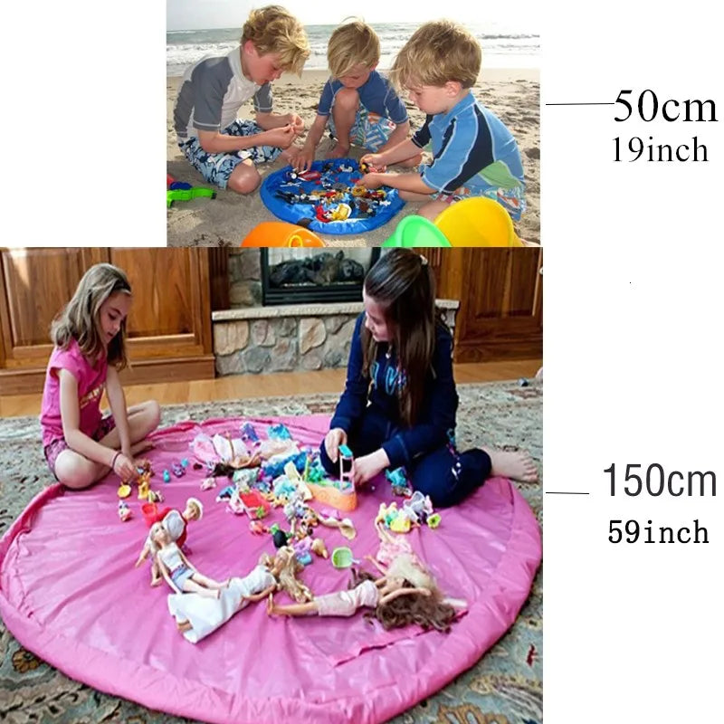 Multifunction Portable Kids Toys Quick Storage Organizer Bags Outdoor Toy Cushion