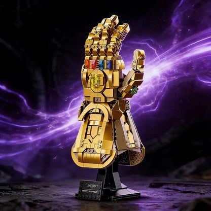 MOC 590PCS Infinity Stones Gloves Building Block Model Ornament Finger Snap Gloves Kit Birthday Gift Festival Party Gifts