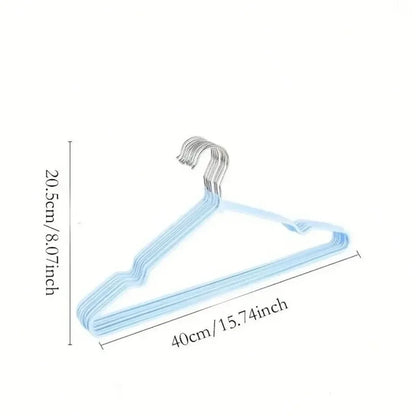 10pcs Metal Clothes Hangers Seamless Anti-Slip Durable Sturdy Space Saving for Home Use
