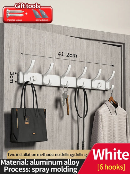 Punch-free Door Behind Hook Storage Wall Hanging Clothes Hanger Coat Hook no drill Hanger Bedroom Organizer Storage Kitchen Acce
