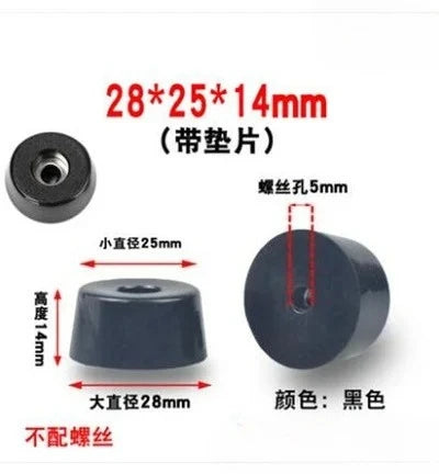 8pcs Rubber Shock Absorbing Feet, Anti-Vibration Pads for Furniture,Speaker,Washing Machine,Non-Slip Floor Protector with Gasket