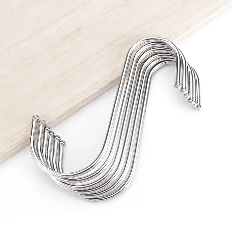 Stainless Steel Hooks Multipurpose for Clothes Bags Towels Kitchen Bathroom Home Organizing Durable Rustproof