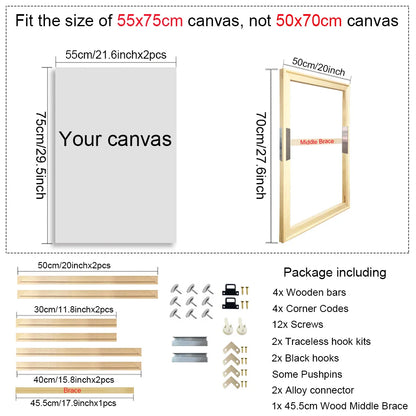 35x45 40x50cm Natural Wooden Picture Frame For Wall Canvas Frame Diamond Painting Frame Picture Poster Wall Frame Home Decor