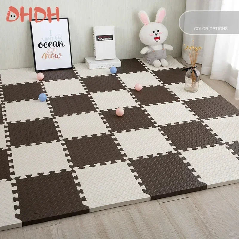 DHDH 30*30cm Foam Puzzles Carpet Play Mat Soft Non-slip Sports Fitness Mat Interlocking Sports Tile Carpet Home Decoration ﻿ ﻿