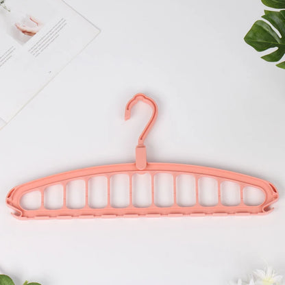 1PC 11-Hole Multi-functional Clothes Hanger for Dormitory Home-use Spiral Plastic Closet Drying Hanger Support