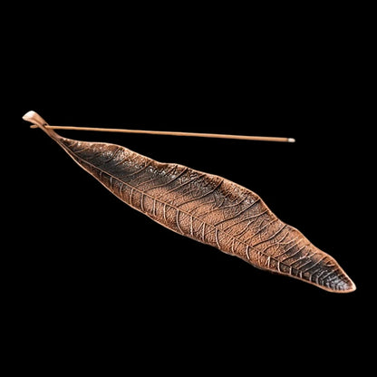 Japanese Style 21cm Zen Fishing Man Incense Burner Metal One Leaf Sandalwood Incense Sticks Holder Alloy Home Decor Ornaments
