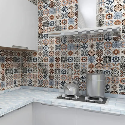 40cm European style waterproof and oil resistant self-adhesive PVC kitchen wall sticker bathroom wallpaper cabinet wallpaper