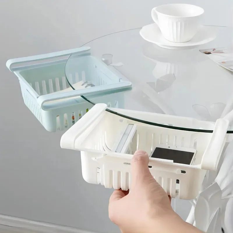 1Pc Refrigerator Storage Basket Flexible Expandable Fridge Organizer Drawer Storage Rack Storage Fresh Box Freezer Box Storage