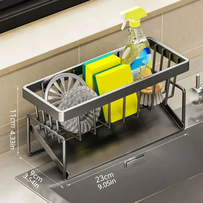 Sponge Draining Rack – Dishcloth & Dishwashing Liquid Storage, Kitchen Organizer