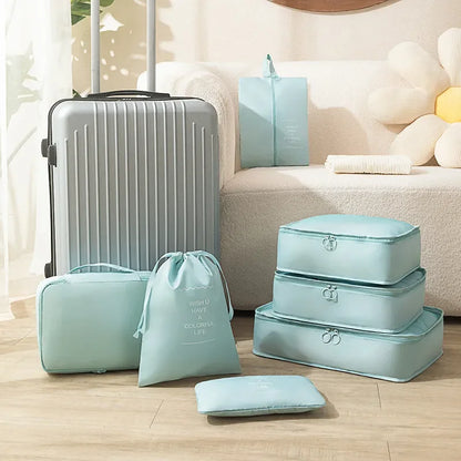 7pcs/Set Travel Storage Bag Luggage Storage Bag Set Clothes Suitcase Clothes Underwear Waiting For Production Finishing Packing